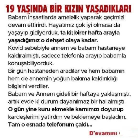 19 Yaşındaki Kızın Yaşadıkları